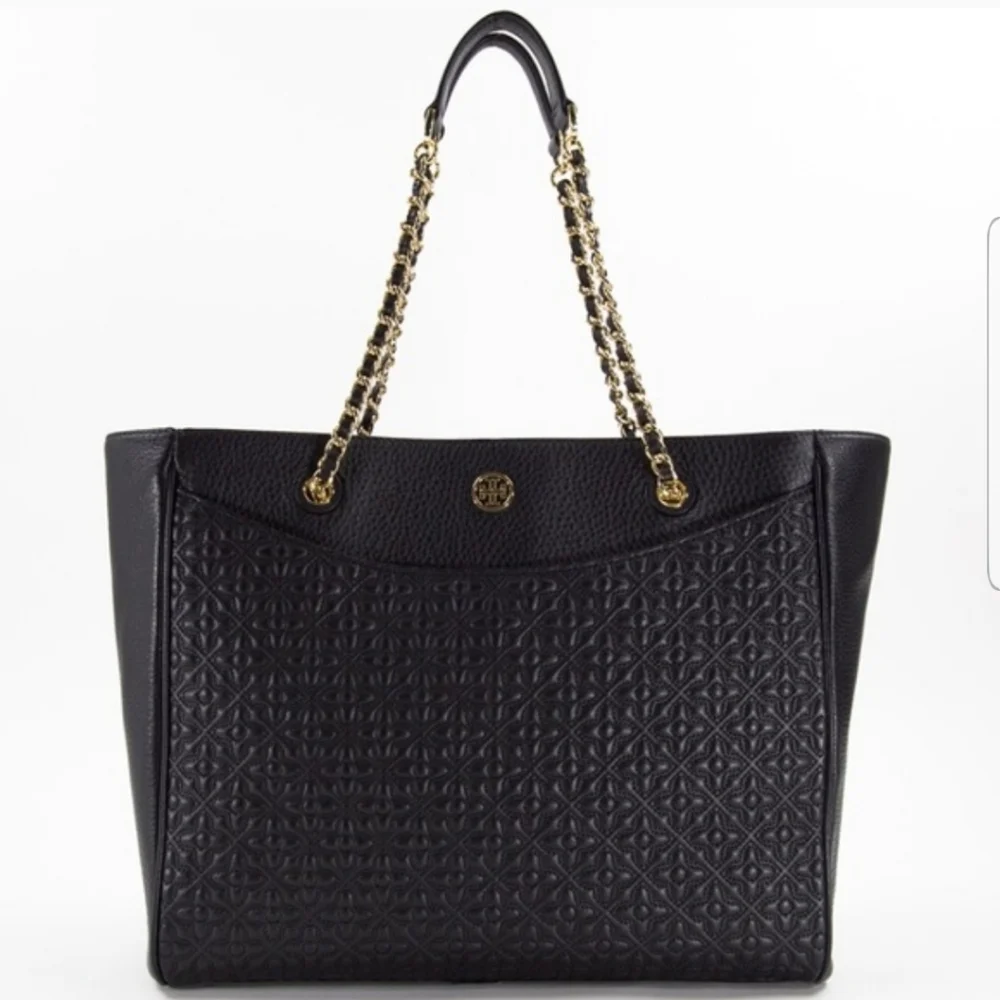 nwt Tory Burch Bryant East West Large Quilted Leather Tote